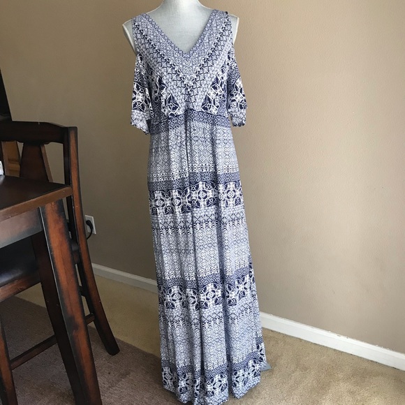 Jessica Simpson Maternity Maxi Dress Boho XL - Picture 2 of 10